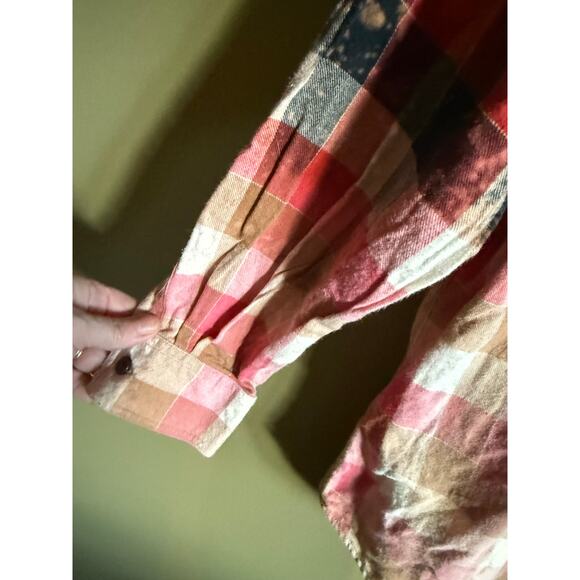 Stanley upcycled flannel shirt womens L - Picture 5 of 8